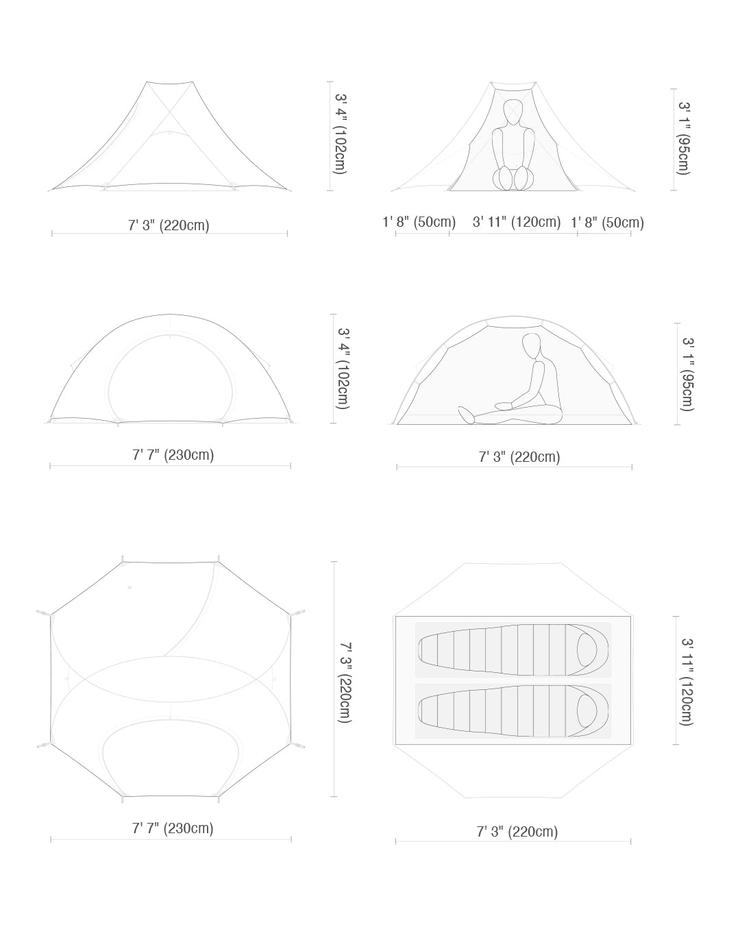 PreTents Lightrock 2 Tent - Azure