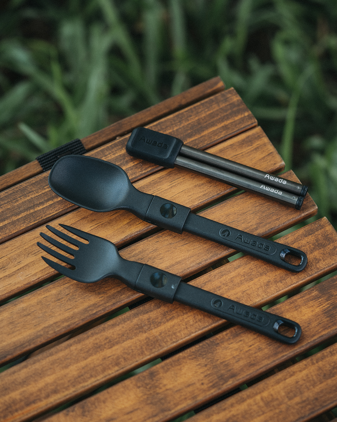 Camping Folding Fork and Spoon Set