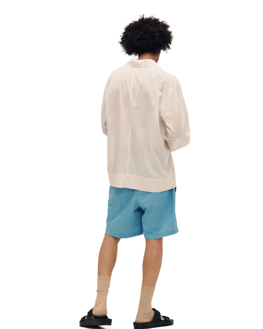 Drawstring Long Sleeve Shirt White