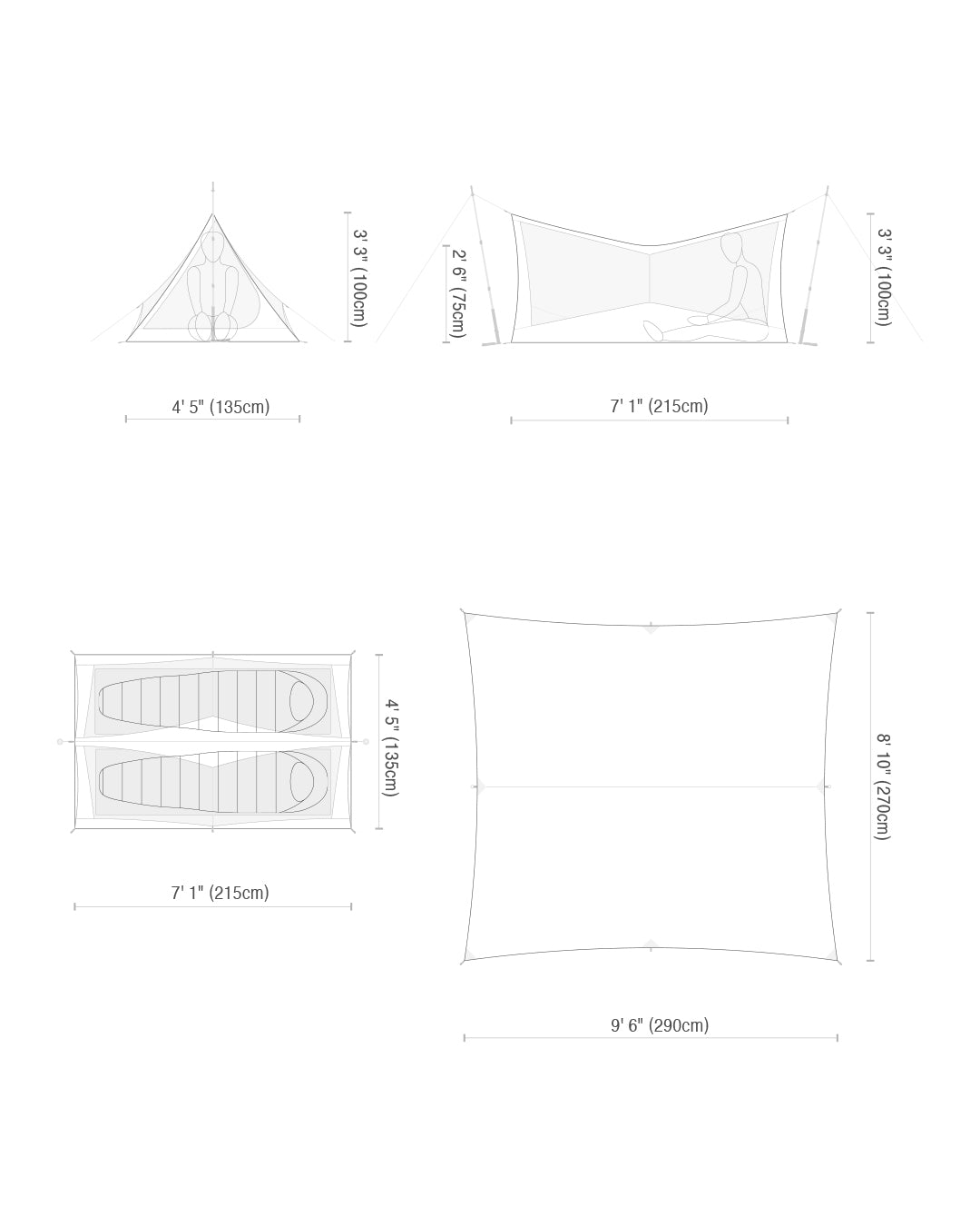 PreTents Coastwing Tent Set